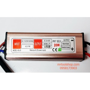 LED ไดรเวอร์ 20วัตต์ 220 โวลท์ /  Led Driver 20W 220V (กันน้ำ)